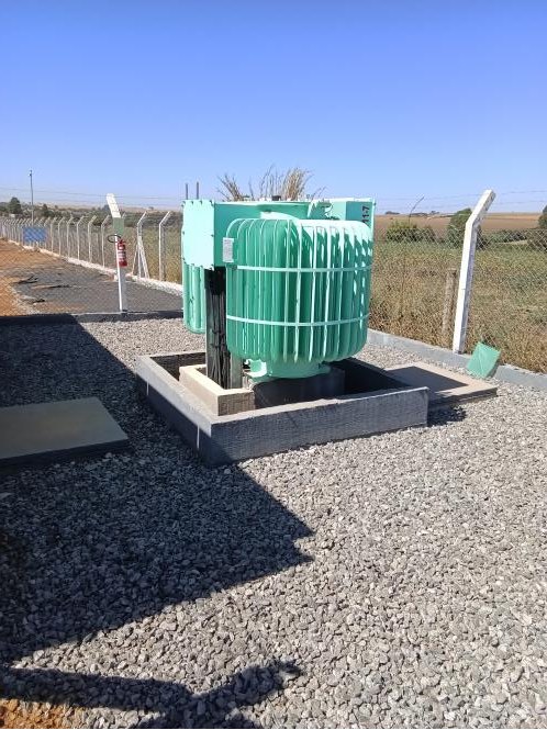 Transformador integrante do sistema fotovoltaico inspecionado
